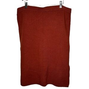 NWT Nine West Pull On Sweater Skirt Side Slit Cherry Merlot Size XX Large